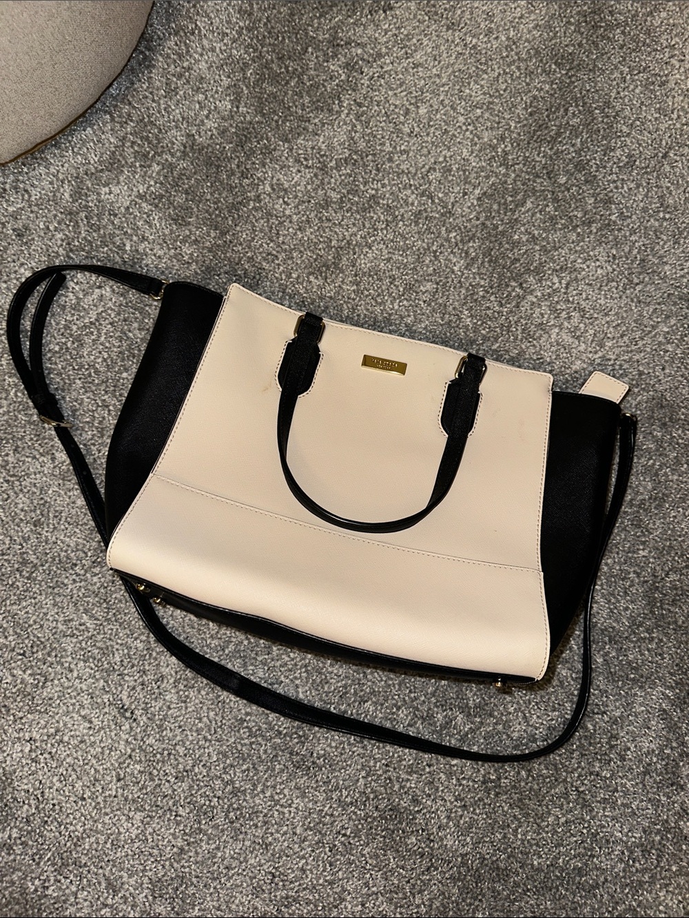 KATE SPADE Two-Tone Black and Cream Women's Satchel Tote